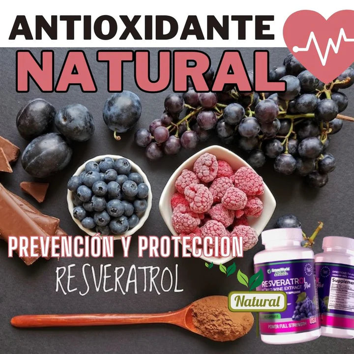 RESVERATROL 60 Caps. Fuente de Juventud!!